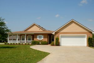 front view of exterior of residential home and driveway