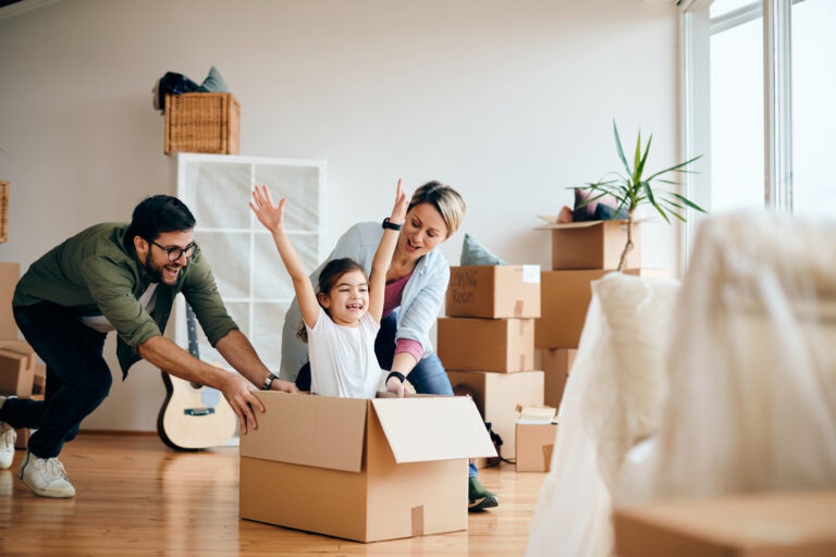 Family moving into new home | Wasteline Solutions Blog