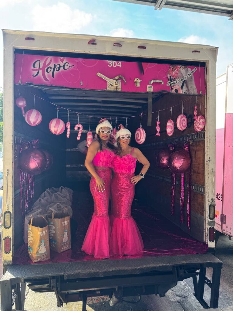 Holiday Appreciation Event - Wasteline Solutions Girls in Truck