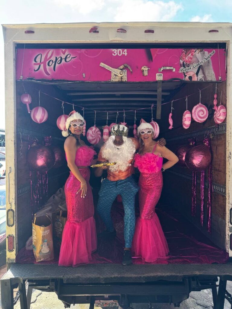 Holiday Appreciation Event - Wasteline Solutions Team in Truck