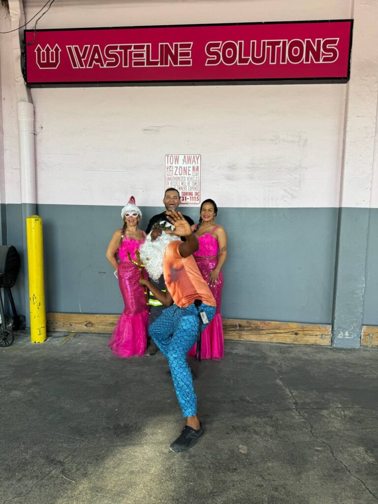 Holiday Appreciation Event - Wasteline Solutions Team in Warehouse