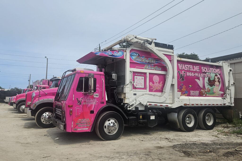 Wasteline Solutions front load dumpster trucks